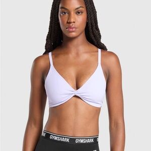 Gymshark Twist Front Bralette - Fresh Lilac